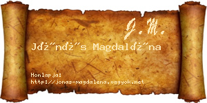 Jónás Magdaléna névjegykártya