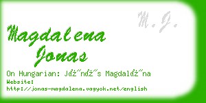 magdalena jonas business card